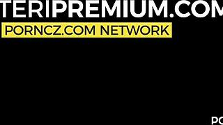 hot blonde czech milf nervously blows cock on camera