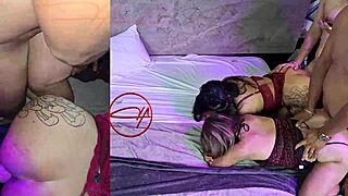 fan watches us bareback his hotwife in nasty swingers exchange