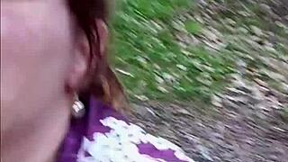 Intense milf nicebigddd fucked doggystyle in forest