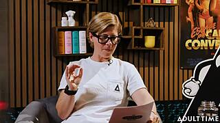 romi rain's nerdy casting interview teases tits