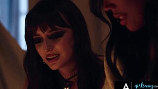 Lana tames milf penny with goth lesbian spirit lick fest