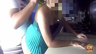 quick anal fuck with stepsister in kitchen while everyone sleeps