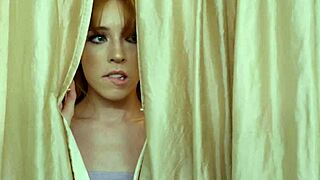 Peeping Asian teen babysitter railed hard in busty milf threesome strapon pounding!