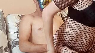 skinny mature wife spreads pussy in stockings homemade pov