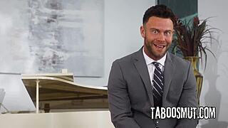 Blonde Codi Vore Joins Asian Puck in Foursome Game Fuck