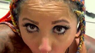 My wild BBC pounding petite Latina on Miami balcony