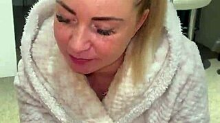 stepmom sucks my big dick doggy fuck then bathroom tit cum