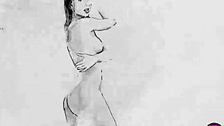 Petite wet euro model rips clothes bares ass!