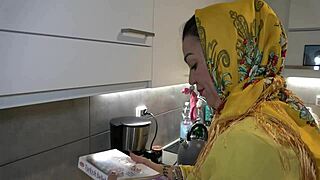 stepson gets close with arab stepmom during private family time