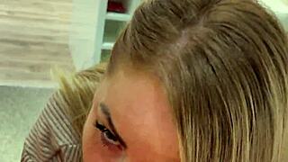 stepmom sucks stepsons dick living room post fuck