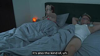 hey stepmom trying your secret new years eve gift on our hotel bed?