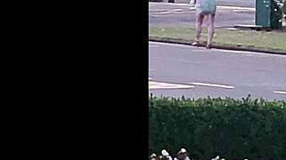 Who's up for public pissing laughs after restaurant with this pierced milf slut?