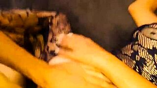 sliding deep into wife's lingerie-clad warmth slowly