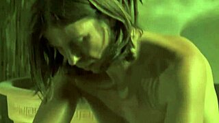 indian milf gives deep bronze couple massage handjob