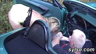 Amateur French Lesbians Caught By Firemen In Car!