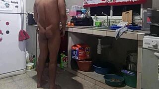 Chubby BBW Teacher Begs Doggystyle Creampie from Stepson!