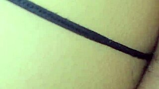 short dress lifts to reveal big ass hardening cock.