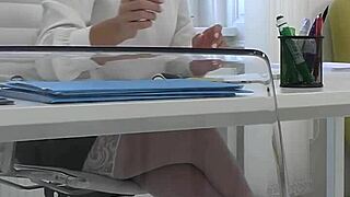 Nina rocks as sexy secretary in heels and lingerie