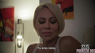 latina milf mother-in-law seduces petite man-of-house with big tits erotic taboo creampie