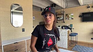 colombian busty big butt milf latina teases in first amateur casting