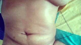 madrastra wakes up with big tits and squirts soaking her tight pussy wet