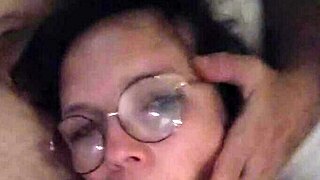 giving my man the deepest petite throat fuck he craves from his tiny milf