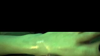 milf oils up feet for my very first slippery footjob ride