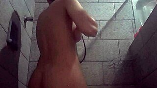 big 18+ teen titties drip with hot jizz after wild shower pounding