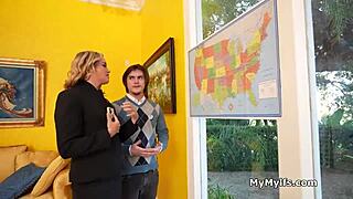 detailed pounding of sexy milf campaign manager in freeuse style drilling