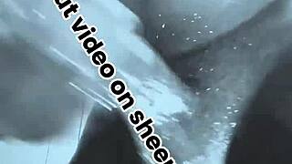 Horny oiled black monster cock masterbates muscular doggystyle closeup