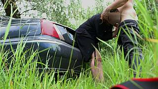 your boss dragged my wife to the woods for rough pussy pounding creampie?