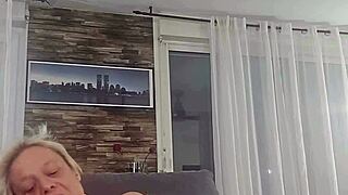 short haired mature slut lingerie tease begs pov pussy eat on cam