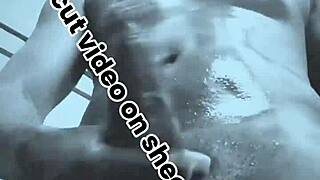 Horny oiled black monster cock masterbates muscular doggystyle closeup