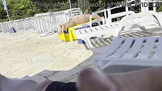 ever had a big titted milf finish your poolside jerkoff