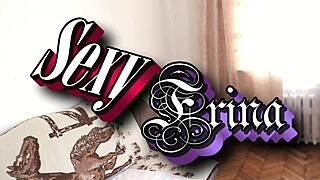 sexy milf wife strips for neighbor's tongue on sofa