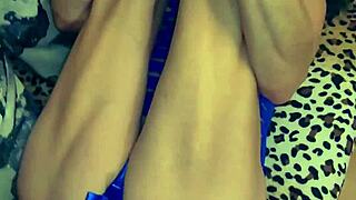 Wife films homemade fuck with husband on her natural tits