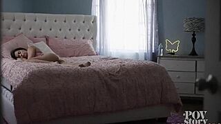 hot summer latina seduces with big tits and petite frame for taboo creampie