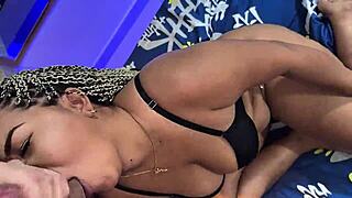 Buddys old whore wife bends over sucking me while hes at work!