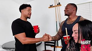 bbc creampies stuff hot curvy milf's fat ass in mmf threesome