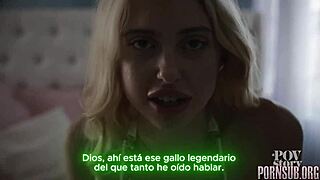 hot summer latina seduces with big tits and petite frame for taboo creampie