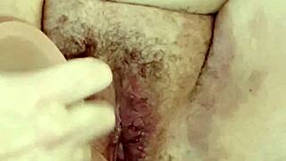 damn, this fat hairy latina milf takes huge toys deep in her wet pussy