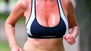 whoops my huge natural tits keep bouncing out during park jog nipple slips everywhere