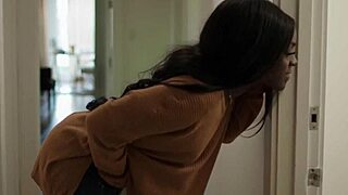 mature dude barebacks ebony babe and frisky shemale in threesome ride