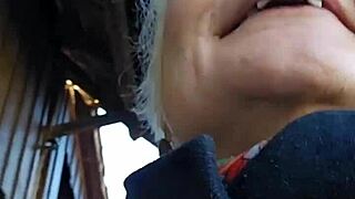 couple finds stranger for barn fuck with small tits