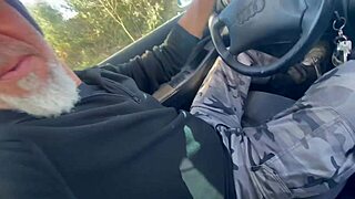 co-worker gives unfaithful car blowjob sucking cock pov