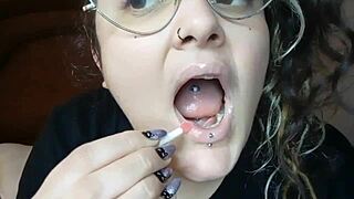 sweet thin glossy lips tease backstage secrets