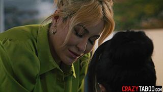 naughty ebony milf gets office anal from big black booty lover