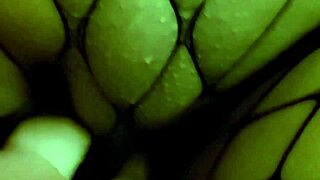 Chubby Latina Milf Fingers Shaved Pussy To Squirting Orgasm In Fishnets