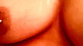 Latin Milf Cums Hard in Shower Dildo Tits Play!