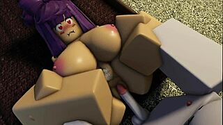 Step-Bro Creampies Step-Sis Big Ass In Roblox Room!